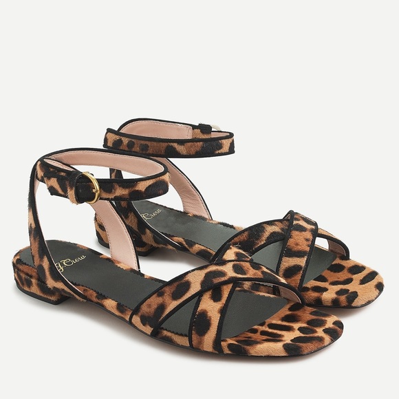 🆕{J. CREW}Abbie Leopard Calf - Hair Strap Sandals - Picture 4 of 8